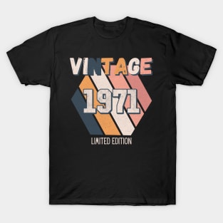 Vintage Since 1971 Birthday Retro Fun T-Shirt